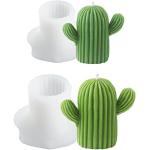 Reduzierte Kerzengießformen mit Kaktus-Motiv 2-teilig 