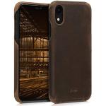 Braune iPhone XR Cases mit Bildern mit Knopf aus Leder 