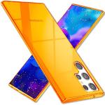 Orange Samsung Galaxy S22 Ultra Hüllen durchsichtig aus Silikon 