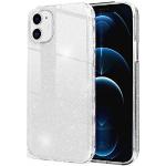 Silberne iPhone 12 Hüllen Art: Bumper Cases mit Glitzer aus Silikon 