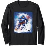 Kalte Winterfarben mit diesem coolen Eishockeyspieler-Kostüm Langarmshirt