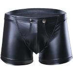 Schwarze Unifarbene Sexy Clubwear mit Reißverschluss aus Softshell für Herren Größe 5 XL für den für den Winter 