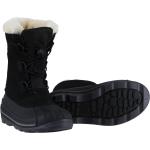 Schwarze Kamik Snowdash Kinderstiefel aus Veloursleder leicht Größe 34 mit Absatzhöhe über 9cm für den für den Winter 