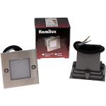 Kamilux GmbH 5 x LED Wandeinbauleuchte/Treppenstufenbeleuchtung Royal IP54 warmweisses Licht