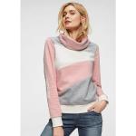 Reduzierte Rosa Langärmelige Melierte Color Blocking Kangaroos Rollkragen Damensweatshirts mit Kapuze Größe XS für den Winter 