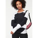 Reduzierte Schwarze Color Blocking Kangaroos Rundhals-Ausschnitt Damensweatshirts aus Baumwolle Größe M 