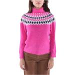 Reduzierte Pinke Kangra Cashmere Rollkragen Strickpullover aus Wolle für Damen Größe S für den für den Winter 