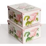 Rosa Faltboxen aus Kunststoff mit Tragegriffen 2-teilig 