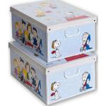 Die Peanuts Snoopy Aufbewahrungsboxen mit Deckel aus Kunststoff 2-teilig 