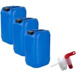Semptec Urban Survival Technology Faltbare Wasserkanister mit Zapfhahn, 15  Liter, rund, 3er-Set