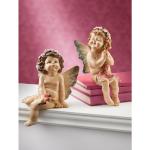 14 cm Engelfiguren aus Kunststein 2-teilig 