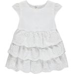 Weiße Bestickte Kanz Kinderfestkleider mit Reißverschluss aus Baumwolle maschinenwaschbar für Babys Größe 74 