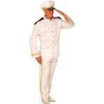 Weiße Kapitän-Kostüme aus Polyester für Herren Größe L 