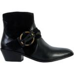 Reduzierte Schwarze Kaporal Runde Ankle Boots & Klassische Stiefeletten mit Schnalle aus Leder leicht für Damen Größe 41 