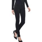 Schwarze Kaporal Slim Fit Jeans mit Reißverschluss aus Denim für Damen Weite 34 