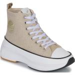 Reduzierte Beige Kaporal High Top Sneaker & Sneaker Boots für Damen Größe 36 mit Absatzhöhe bis 3cm 