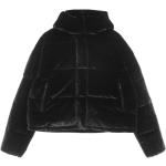 Schwarze Streetwear Kappa Daunenjacken für Damen Größe M für den für den Winter 