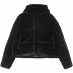 Schwarze Streetwear Kappa Daunenjacken für Damen Größe XS für den für den Winter 