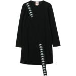 Schwarze Streetwear Kappa Shirtkleider für Damen Größe L 