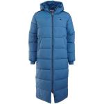 Blaue Gesteppte Sportliche Kappa Maxi Damensteppmäntel & Damenpuffercoats mit Reißverschluss aus Polyester ohne Kragen Größe XS für den für den Winter 
