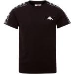 Schwarze Sportliche Kurzärmelige Kappa Rundhals-Ausschnitt Kinder T-Shirts aus Baumwolle für Jungen Größe 158 