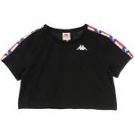 Schwarze Streetwear Kappa T-Shirts für Damen Größe M 