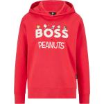Rote HUGO BOSS BOSS Die Peanuts Bio Nachhaltige Damenhoodies & Damenkapuzenpullover aus Baumwolle mit Kapuze Größe XS 