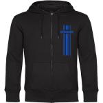 multifanshop Kapuzen Sweatshirt Jacke - München blau - Streifen, schwarz, Größe 3XL