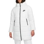 Reduzierte Weiße Nike Therma Winterjacken mit Kapuze für Damen Größe L 