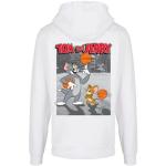 Weiße F4nt4stic Tom und Jerry Herrenhoodies & Herrenkapuzenpullover mit Basketball-Motiv Größe XS 