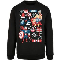 Kapuzenpullover F4NT4STIC "Marvel Thor und Captain America christmas weihnachten" schwarz Herren Pullover