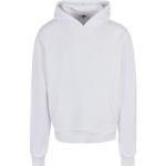 Weiße Oversize Urban Classics Herrensweatshirts aus Samt mit Kapuze Größe 5 XL 