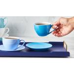 Blaue Karaca Teetassen Sets aus Glas spülmaschinenfest 6 Personen 