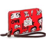 Rote Betty Boop Brieftaschen mit Reißverschluss für Damen 