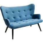 Blaue KARE DESIGN Velvet Zweisitzer-Sofas aus Textil Breite 100-150cm, Höhe 50-100cm, Tiefe 50-100cm 2 Personen 