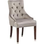 Graue Barocke KARE DESIGN Velvet Designer Stühle aus Samt mit Armlehne Breite 50-100cm, Höhe 50-100cm, Tiefe 50-100cm 