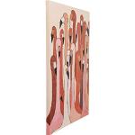 Rosa Moderne KARE DESIGN Leinwandbilder mit Flamingo-Motiv aus Massivholz 90x120 