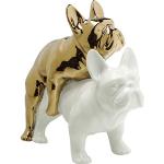 Reduzierte Goldene KARE DESIGN Dekohunde mit Tiermotiv aus Porzellan 