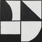 Schwarze Moderne KARE DESIGN Quadratische Bilder mit Rahmen strukturiert aus Acrylglas handgemacht 100x100 
