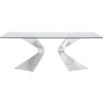 Reduzierte Silberne KARE DESIGN Rechteckige Design Tische aus Glas Breite 150-200cm, Höhe 50-100cm, Tiefe 50-100cm 8 Personen 