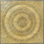 Goldene KARE DESIGN Quadratische abstrakte Bilder aus Massivholz 