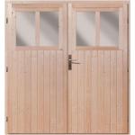 KARIBU Doppelflügeltür für Gartenhäuser, BxHxt: 82 x 180,5 x 3,6 cm, Nordisches Fichtenholz - braun braun