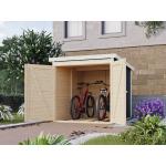 Reduzierte Graue KARIBU Holzfahrradboxen Für 3 Fahrräder Ständerbauweise 