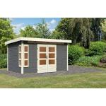 Hellbraune Moderne KARIBU Gartenbüros imprägniert 28mm aus Massivholz mit Pultdach Ständerbauweise 