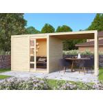 Reduzierte KARIBU Gartenhaus-Anbauten aus Holz mit Flachdach 
