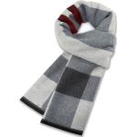 Schwarze Karo Kaschmir-Schals mit Fransen aus Baumwolle für Herren für den für den Winter 