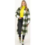 Reduzierte Grüne Karo Sportliche Wollmäntel aus Wolle für Damen Größe L für den für den Herbst 