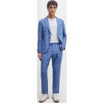 Hellblaue Karo Elegante HUGO BOSS BOSS Businesskleidung aus Baumwolle für Herren für den für den Sommer 