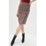 Rosa Karo Casual High Waist Röcke & Taillenröcke mit Reißverschluss aus Wolle für Damen Größe XL 
