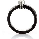 Schwarze Elegante Keramik Ringe aus Edelstahl mit Zirkonia für Damen Größe 59 